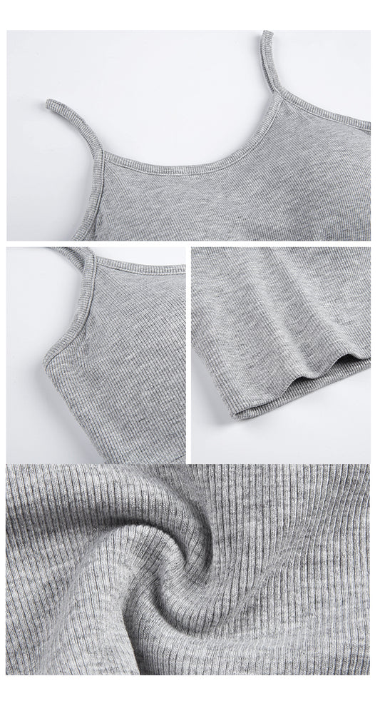 Summer All-match Slim Sling Sleeveless Outer Top