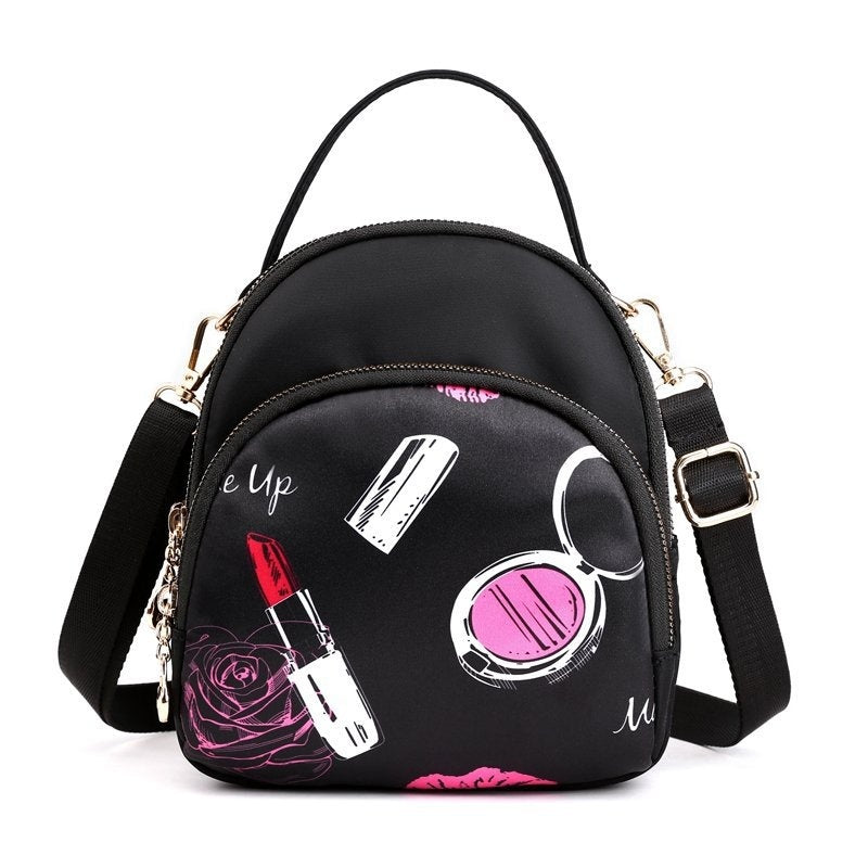 Women's Bags Small Outdoor Travel Backpack Crossbody Handbag Oxford Cloth Ethnic Style