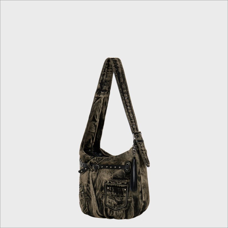 Denim Tassel 'wacky Washed Punk Bag
