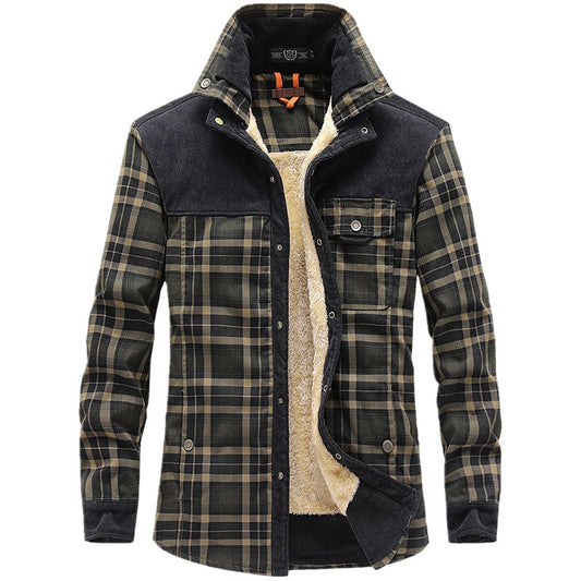 Business Casual Fashion Cotton Shirt Coat Male