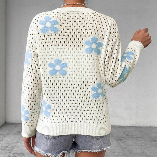 Women's Elegant Hollow Knitted Sweater