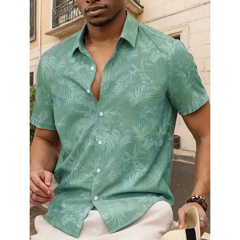Men's Short-Sleeve Casual Fashionable Personalized Shirt