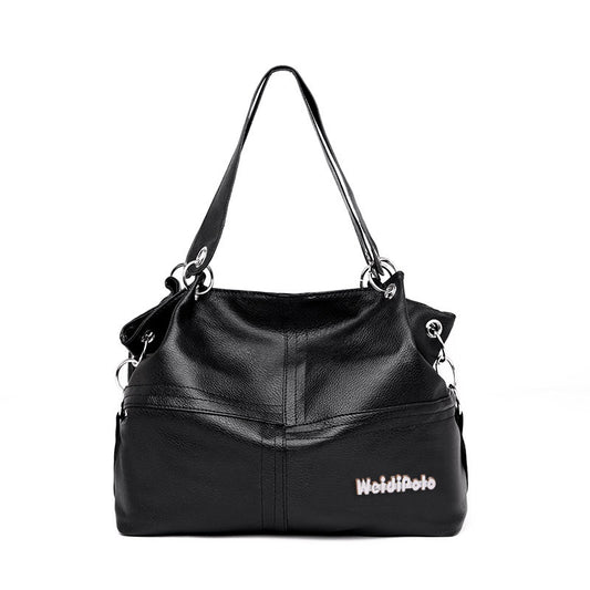 Women's Portable Fashion Stitching Messenger Shoulder Bag