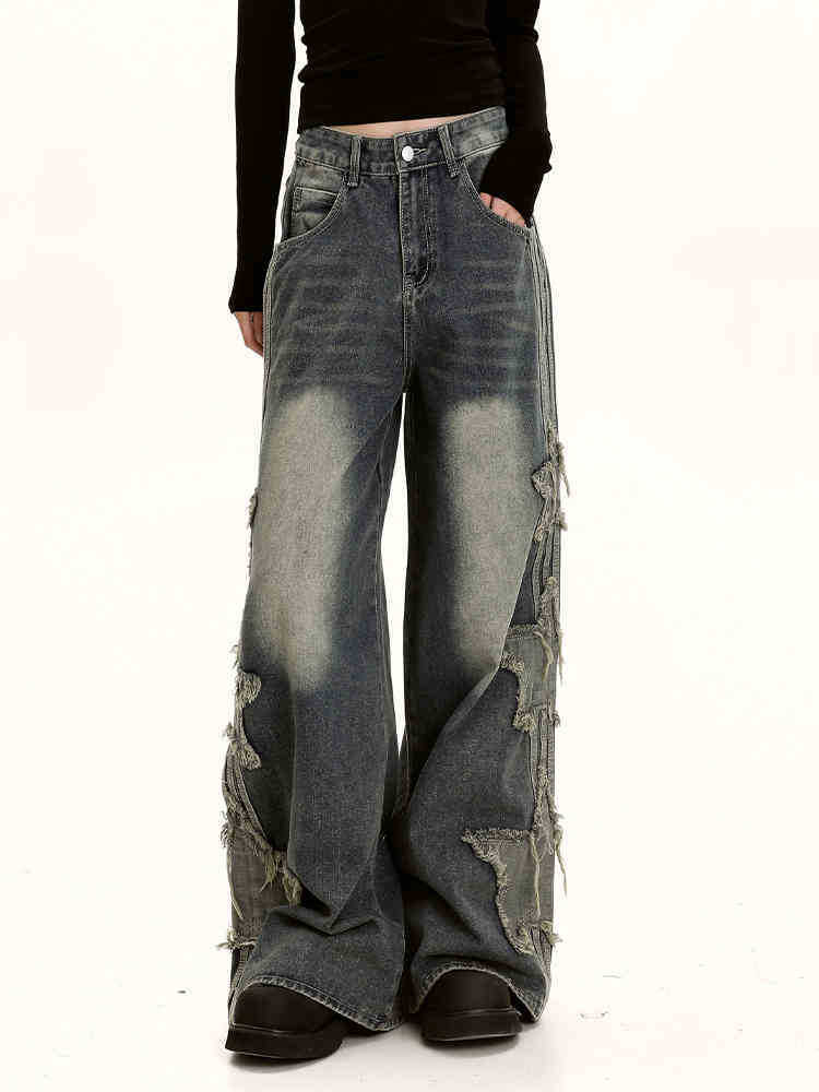 Loose Slimming Draping Wide-leg Floor-length Pants