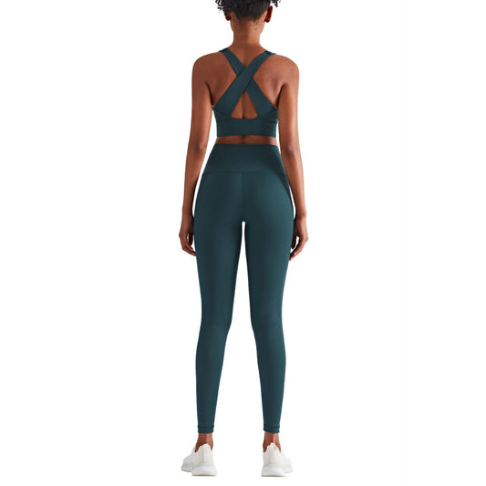 High-waist Buttocks Fitness Pants Beauty Back Yoga Bra