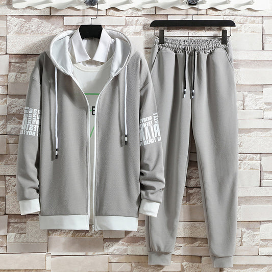 Sweater Suit Men's Korean Version Trend Loose Casual
