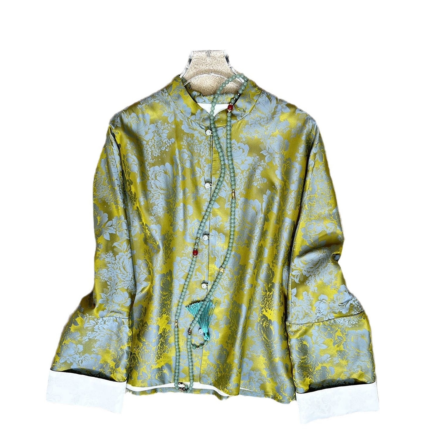 Women's Fashion Silk Interwoven New Baggy Coat