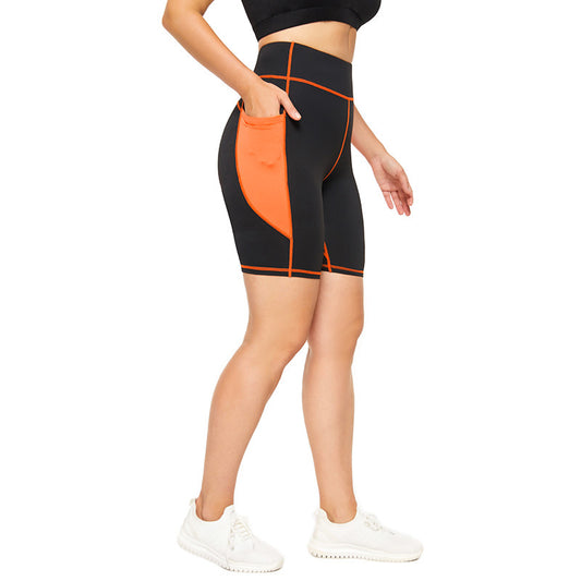 High Waist Hip Peach Pants Women's Running Fitness Five-point Pants