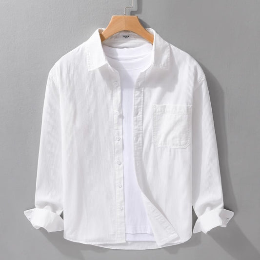 Simple Solid Color Shirt Artistic Casual Coat