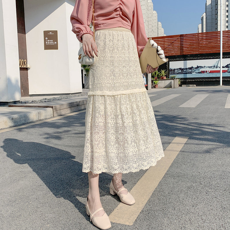 New Women's High Waist Slimming Midi Skirt