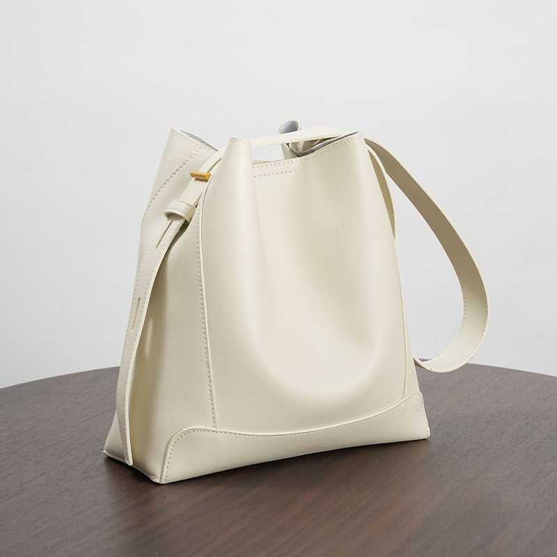 Shoulder Capacity Women's Leather Height Cross Body Bucket Bag