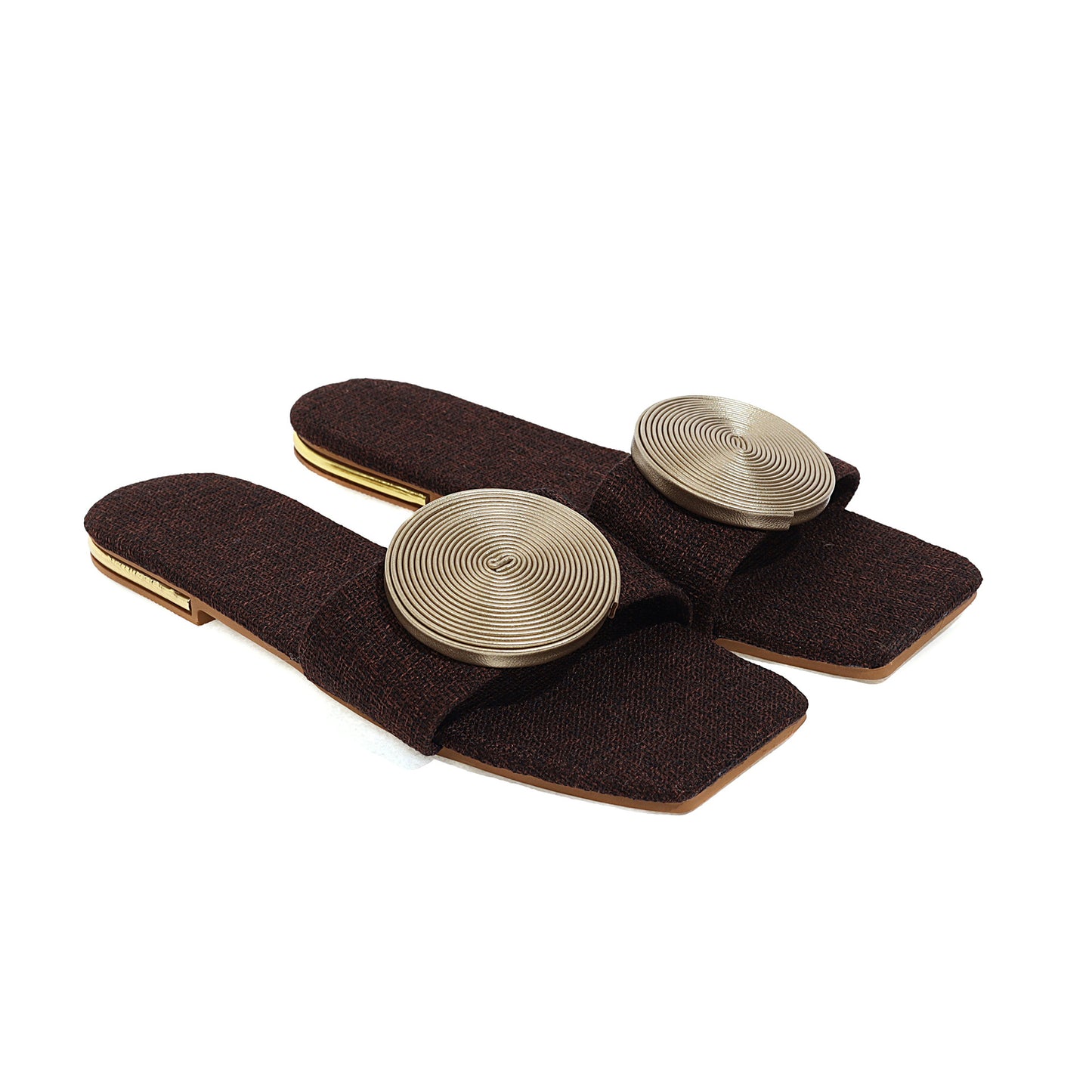 Summer Comfortable Flat Square Head Outdoor Slippers
