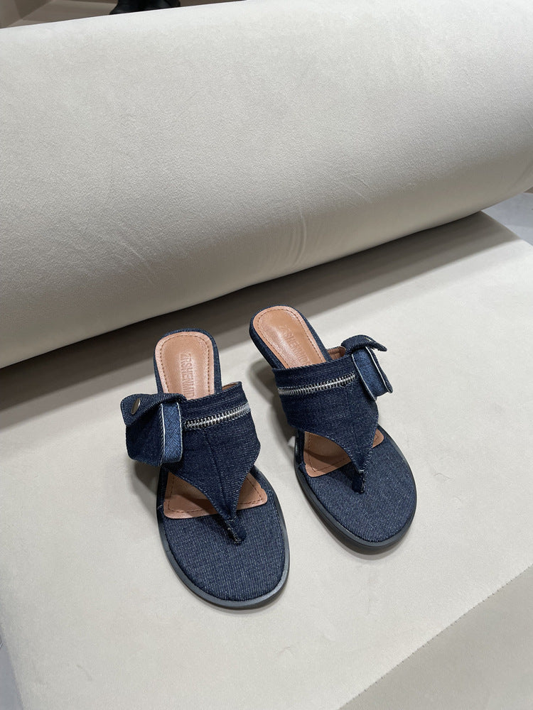 New Design Casual Round Toe Clip Toe Flip-flops