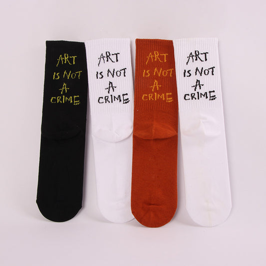 Simple Casual Ladies Letter Print Socks