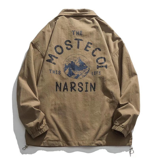 Herre Retro Løse Revers Jakke Casual Frakke