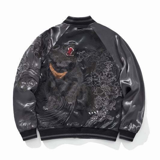 Mens Loose Fit Polyester Embroidered Chinese Style Jacket