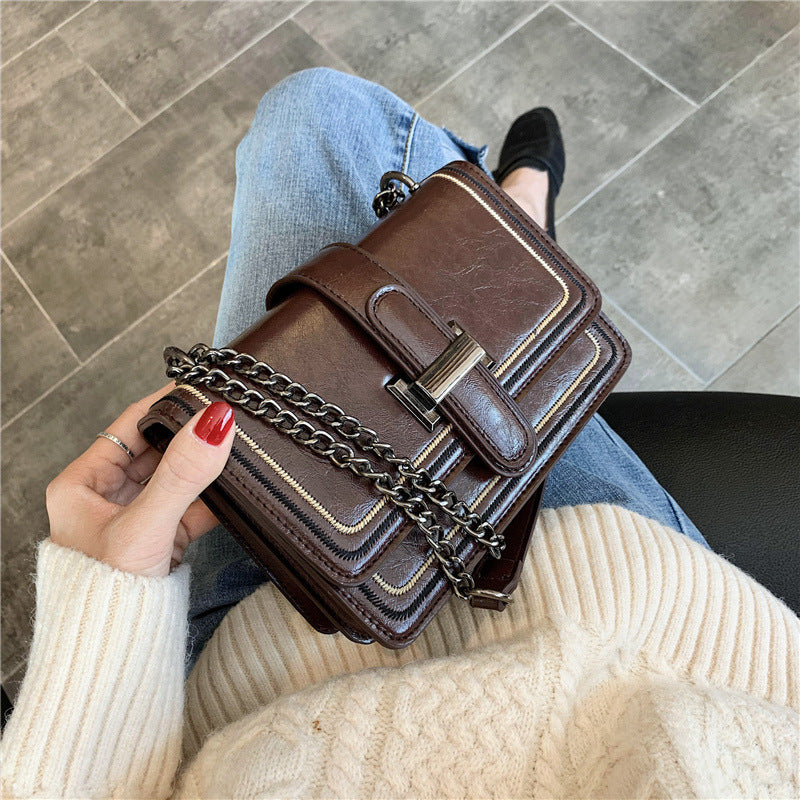 Fashion All-match Chain One-shoulder Messenger Small Square Bag