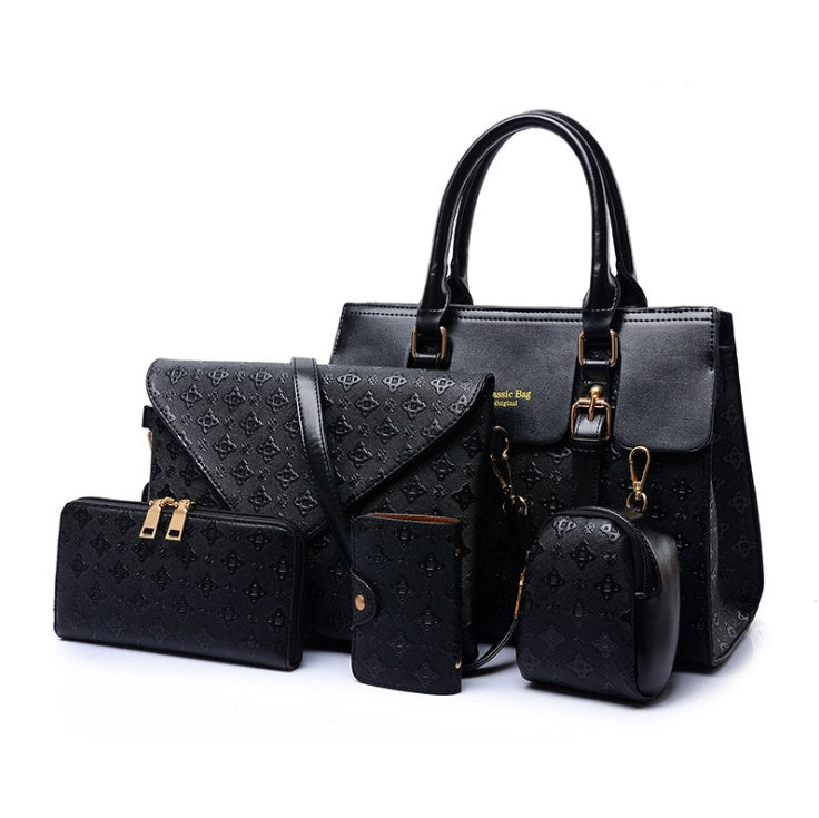 set of Luxury Leather Handbags Black