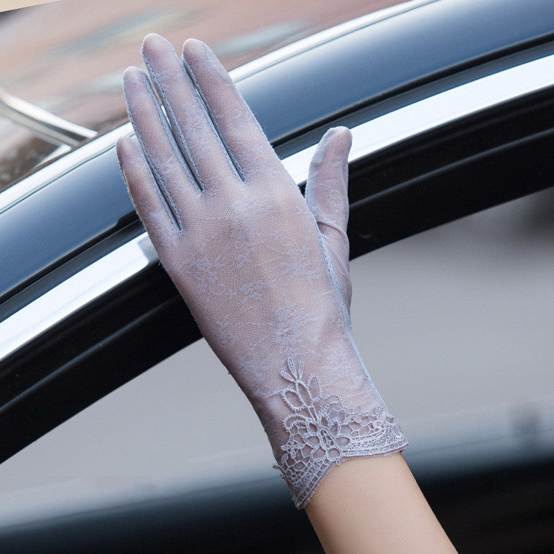 UV protection touch screen lace gloves