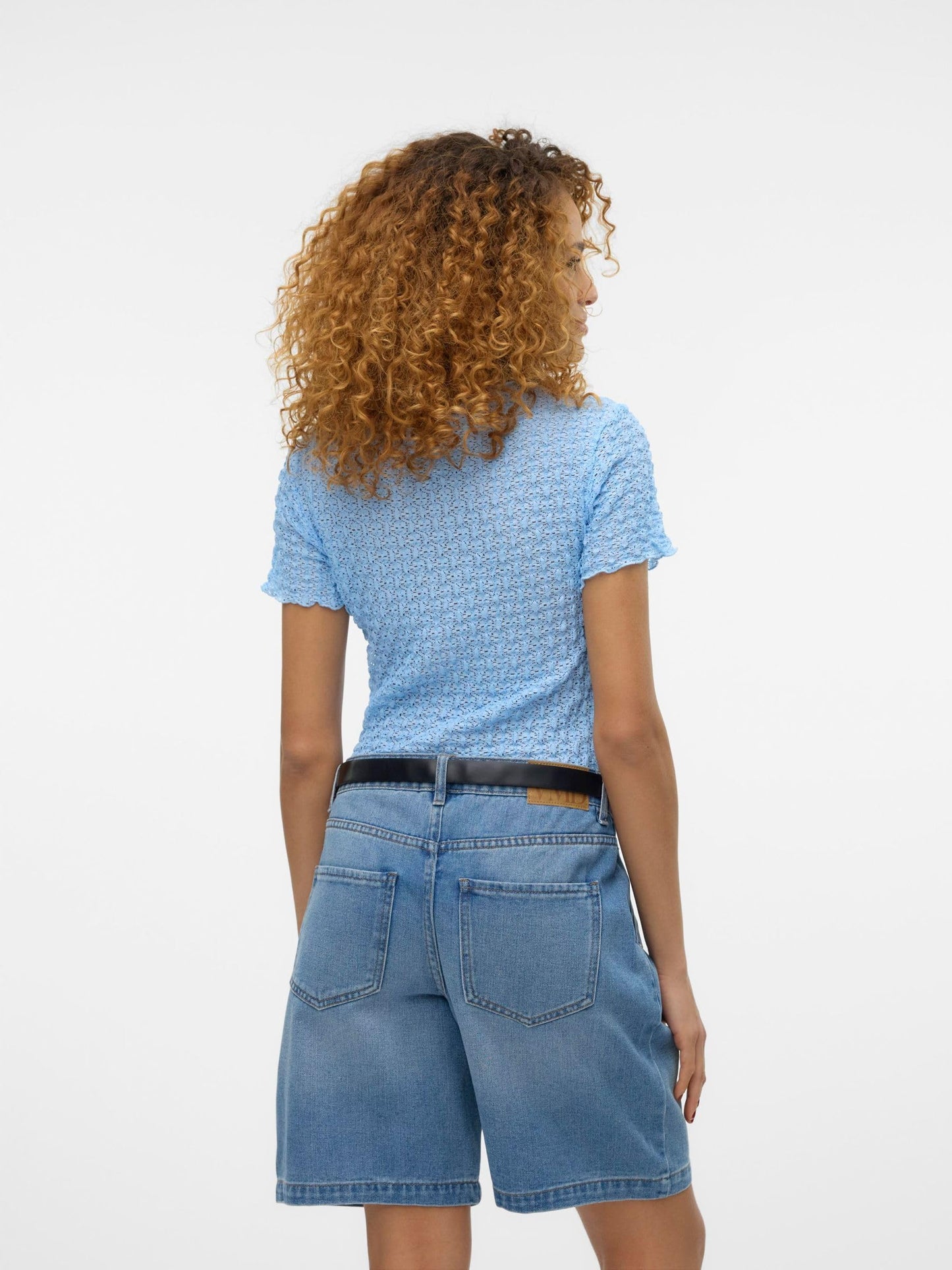VERO MODA dam Vmshelby Ss O-neck kort topp Vma Noos Topp