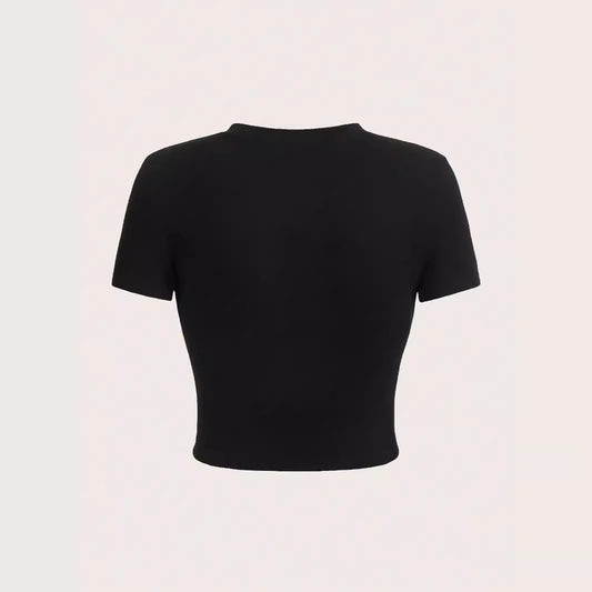Women's Fashion Street Printed Cropped T-shirt