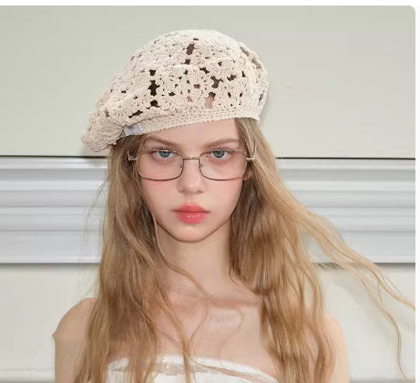 Niche Retro Håndlavet Hul Baret