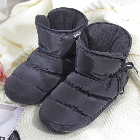 Autumn And Winter Warm Women's Bag With Non-slip Down Cotton Slippers