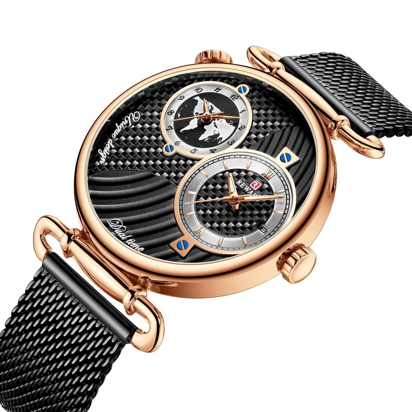 steel mesh belt men's watch