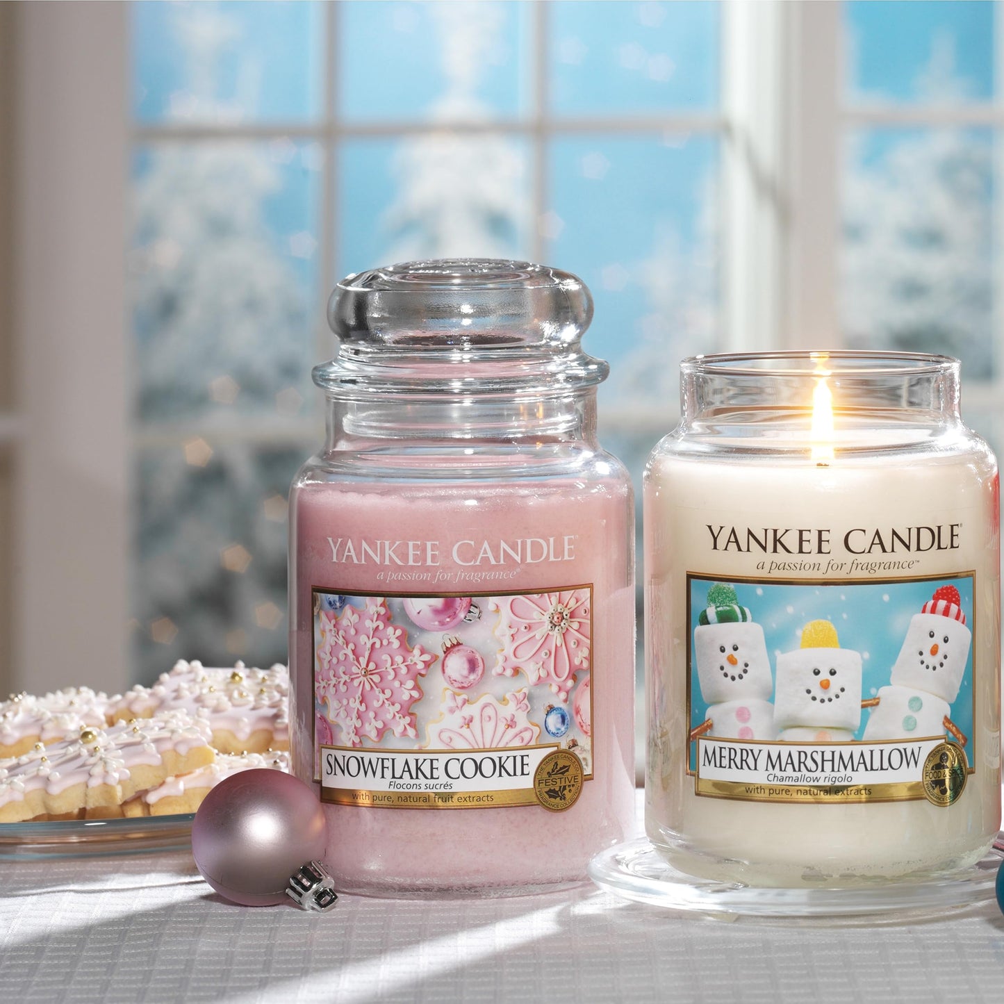 Yankee Candle Snowflake Cookie 1275342EZ Burkljus, Rosa, Stor