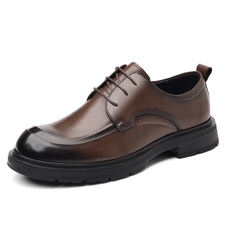 Hollow Leather Shoes Men's Plus Size Low-top Business