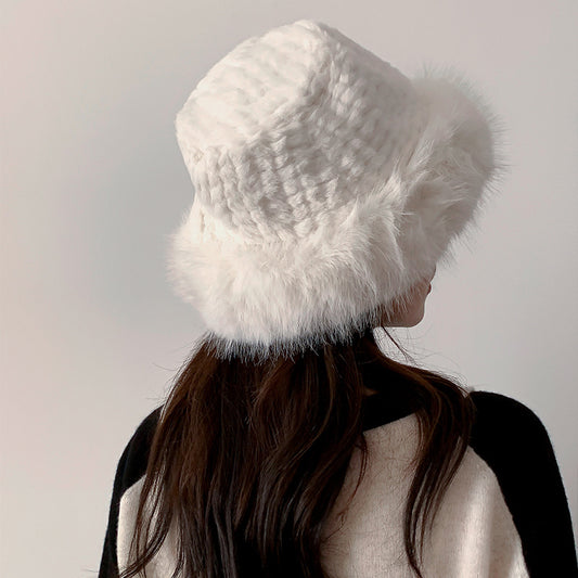Velvet Hood Female Winter Korean Style Face Small Extra Thick Protection