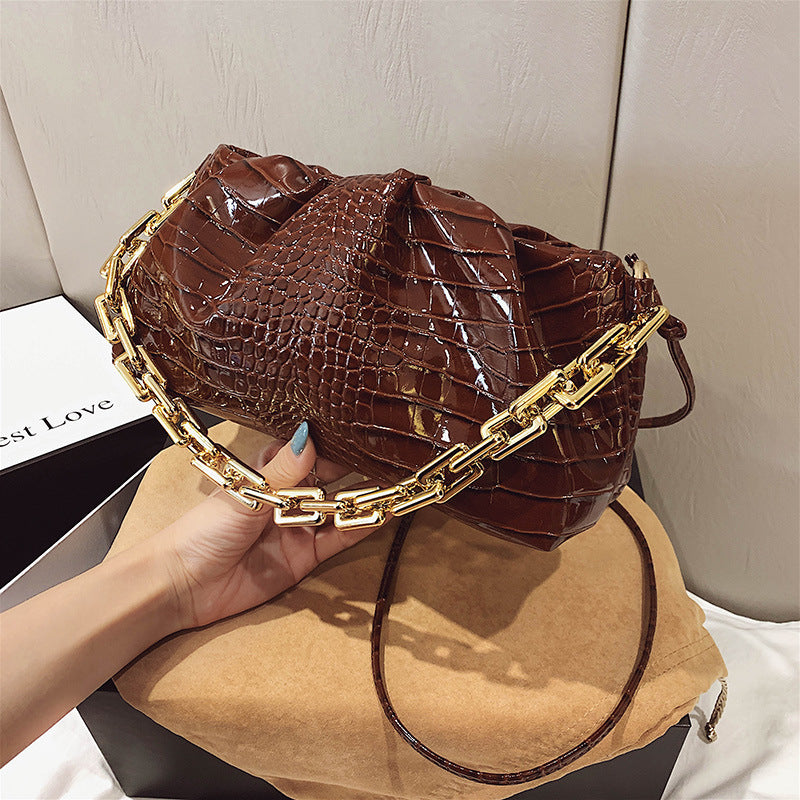 Pleated Handbag Pattern Cloud Bag