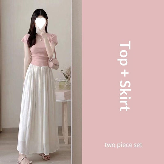 Korean Drama-style Elegant Lady Two-piece Set