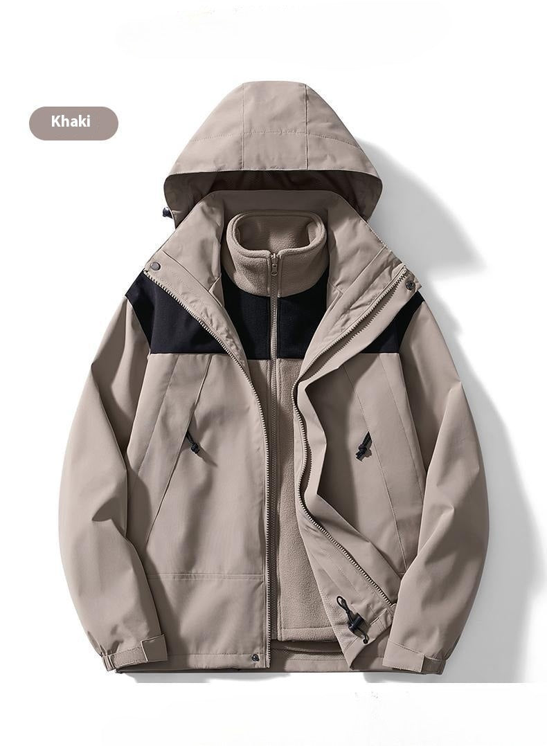 Shell Jacket Outdoor Couple Color Matching Detachable