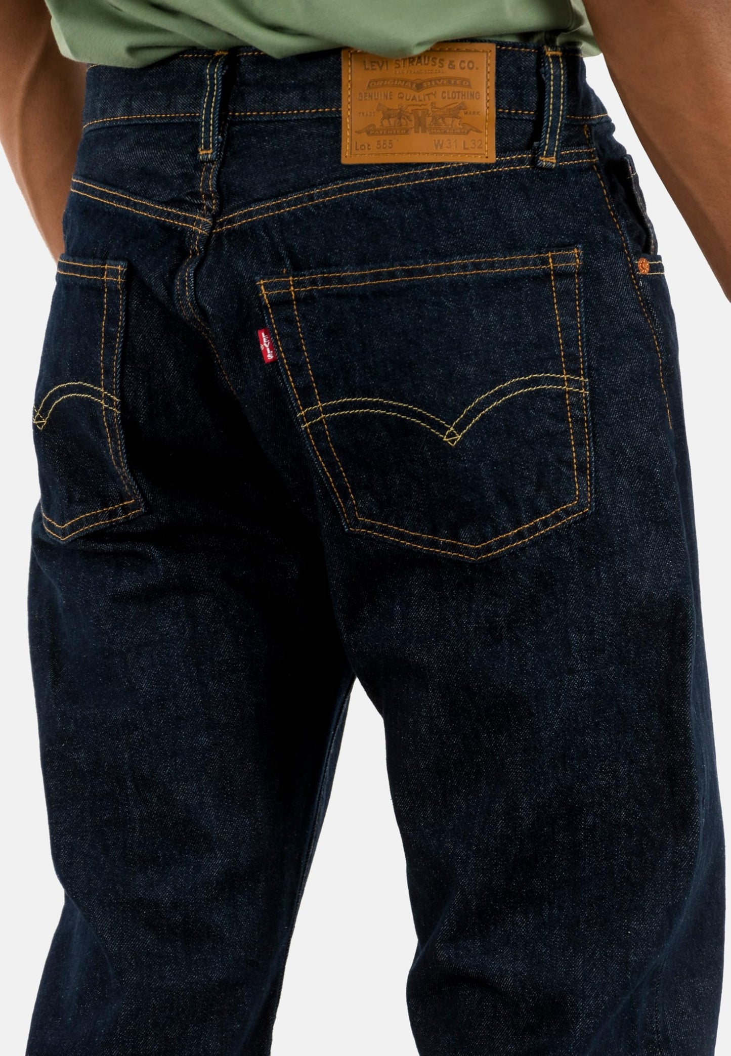 Levi's herr Jeans 555 Avslappnad rak
