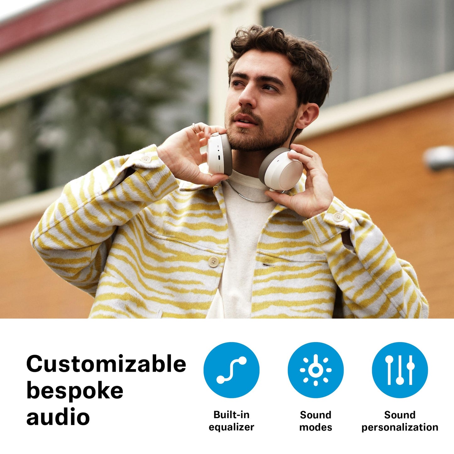 Sennheiser MOMENTUM 4 Wireless hörlurar - Bluetooth-headset för kristallklara samtal med adaptiv brusreducering, 60 timmars batteritid, anpassningsbart ljud och lättviktsdesign, svart koppar, Over Ear