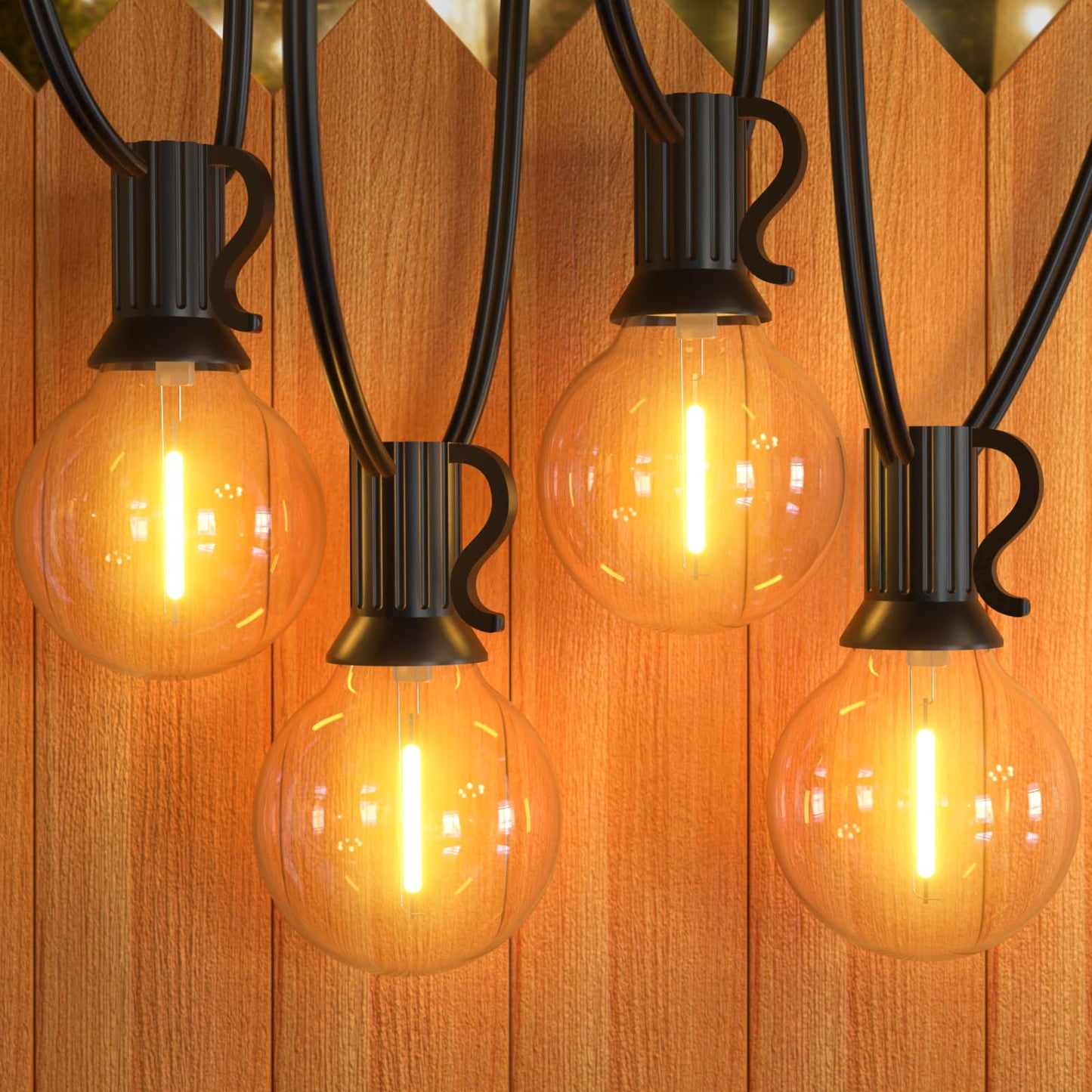 Utomhus ljusslinga LED, 7 M ljusslinga utomhus G40-strängljus Utomhusutbyggbar med 12 + 1 G40 -glödlampor IP45 Vattentät inomhus/utomhus led för trädgård, uteplats, garage, bröllop, fester