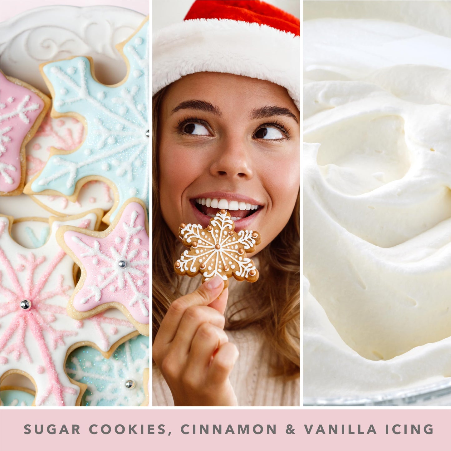 Yankee Candle Snowflake Cookie 1275342EZ Burkljus, Rosa, Stor