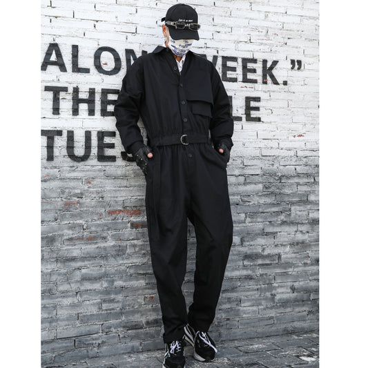 Men's Loose Retro Overalls Jumpsuit