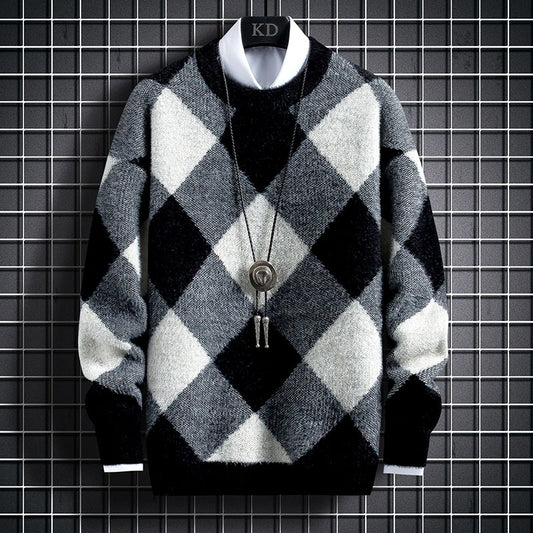 Thickened Autumn And Winter Junior High School Students Half High Collar Bottoming Sweater