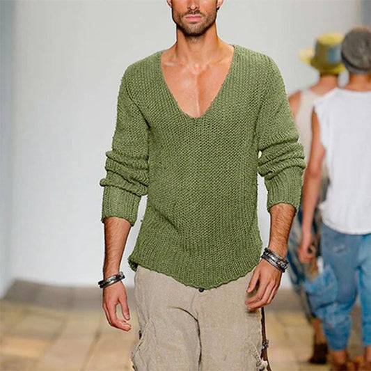 Mens Stylish Casual Knitted Pullover Sweater