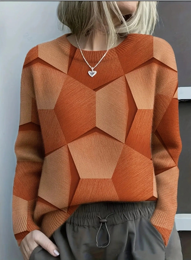 Women's Round-neck Fleece-lined Sweatshirt Thick And Lazy Style For Autumn And Winter