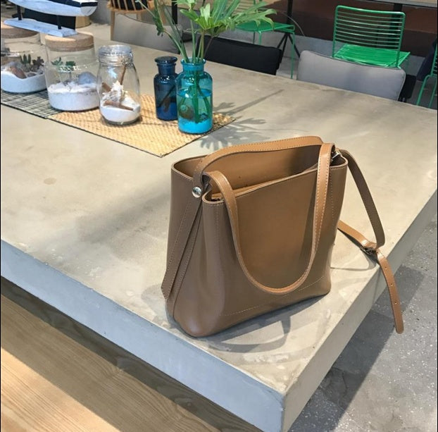 PU Leather Large Capacity Single Shoulder Slant Span Square Bag