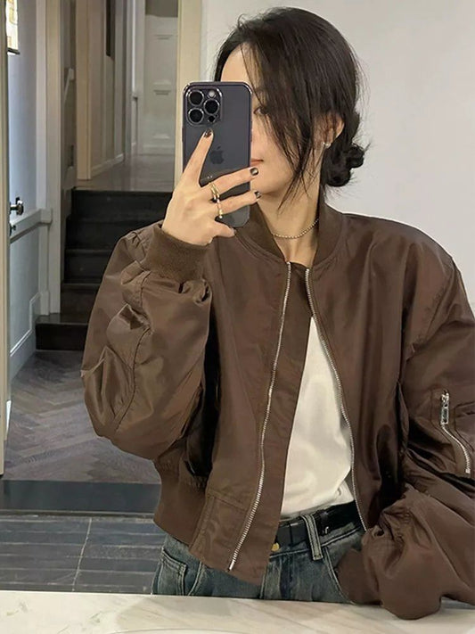 Short Baseball Jacket For Women In Spring And Autumn