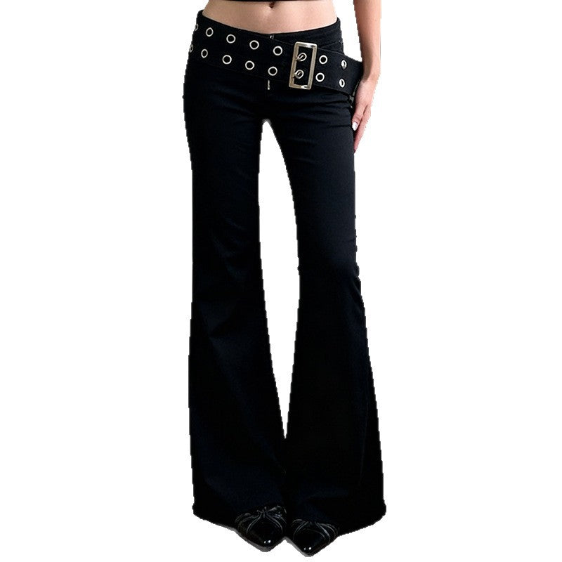 Women's Casual Slim-fit Low-rise Figure-flattering Flared Pants
