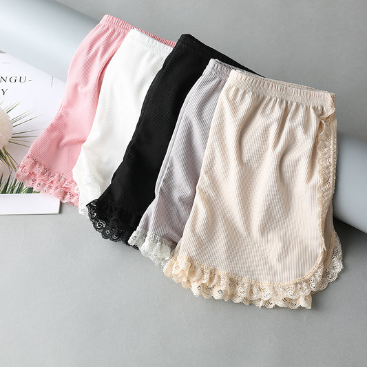 Women's Fashion Side Lace Bottoming Shorts