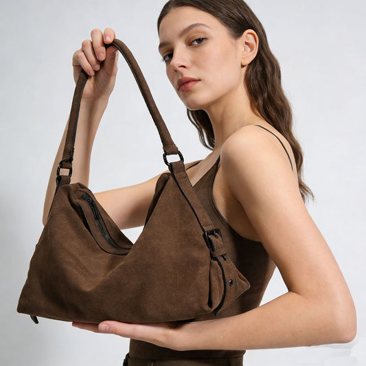 Vintage ruskindstaske med stor kapacitet