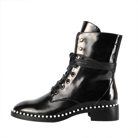 British Style Lace-up Martin Boots Women New Autumn