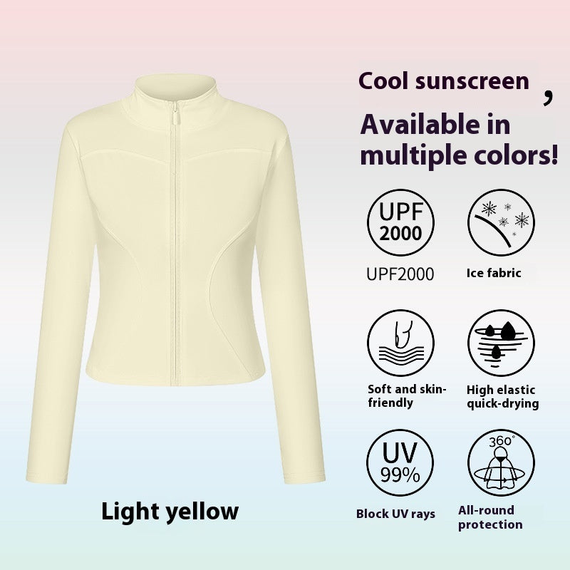 Sports Yoga Jacket Women's Long-sleeved Outdoor Sun-proof Workout Clothes