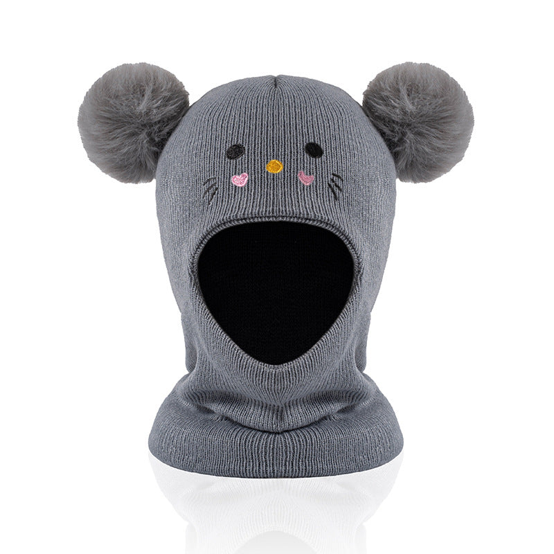 Embroidery Cartoon Cat Hat For Boys And Girls